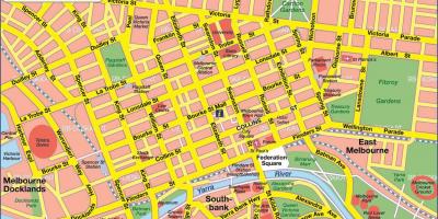 Kart byen Melbourne