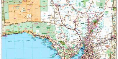Kart over sør-Australia