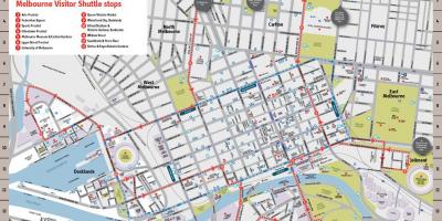 Melbourne city attraksjoner kart