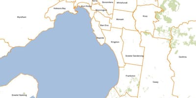 Kart av Melbourne råd