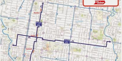 Kart av Melbourne sykkel dele