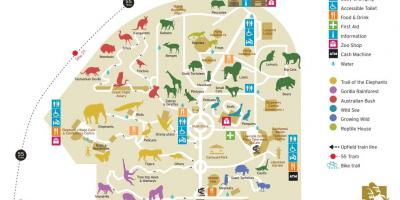 Kart av Melbourne zoo